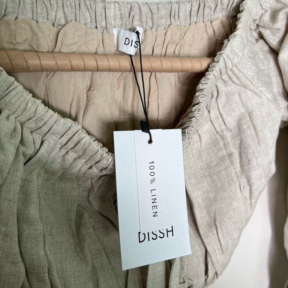 Dissh Ginny White Linen Crop Top 6 - Picture 5 of 7